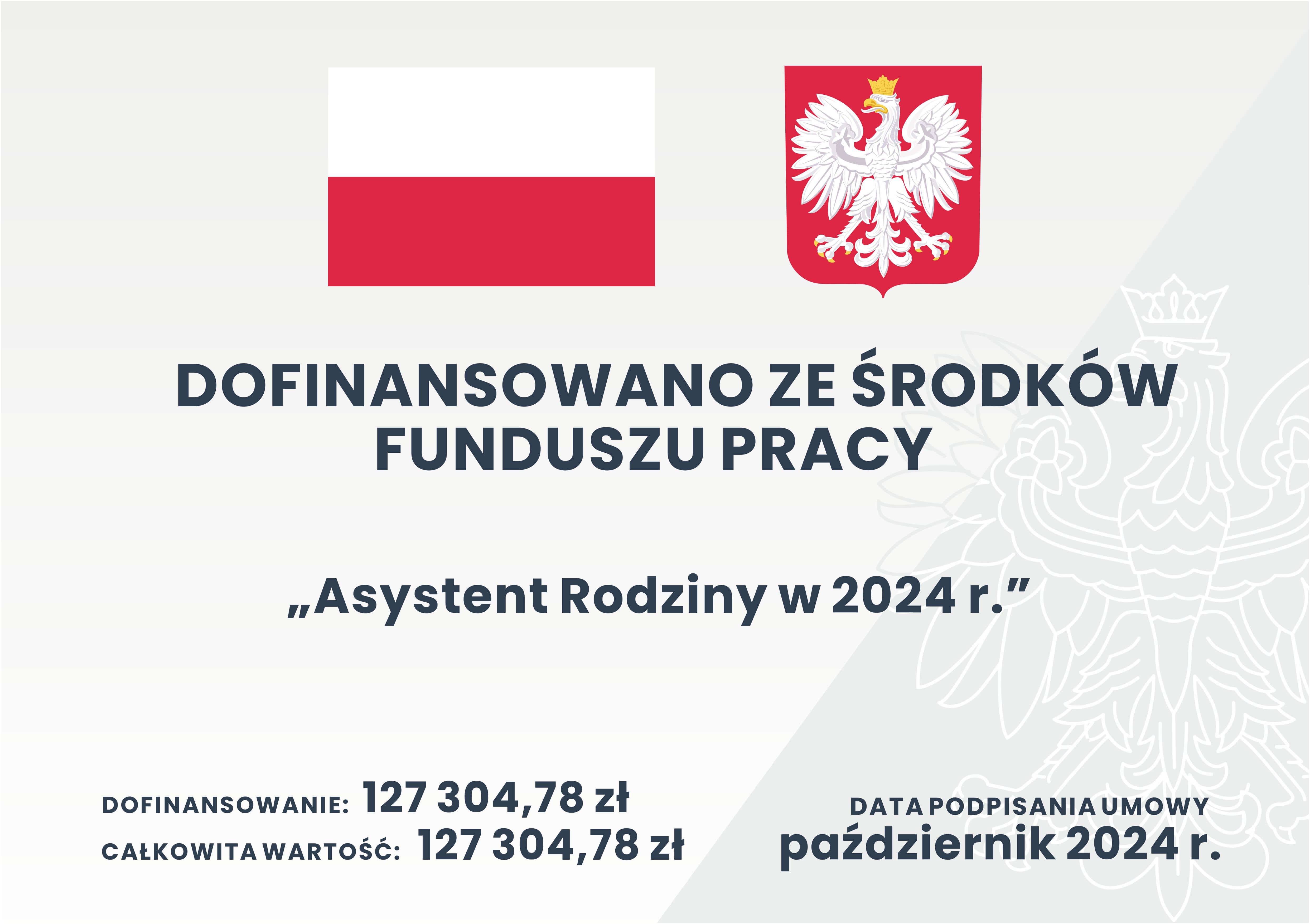 tabliczka dofinansowanie asystent rodziny 2024